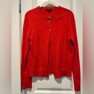 J. Crew Red Women's Cardigan Sweater L